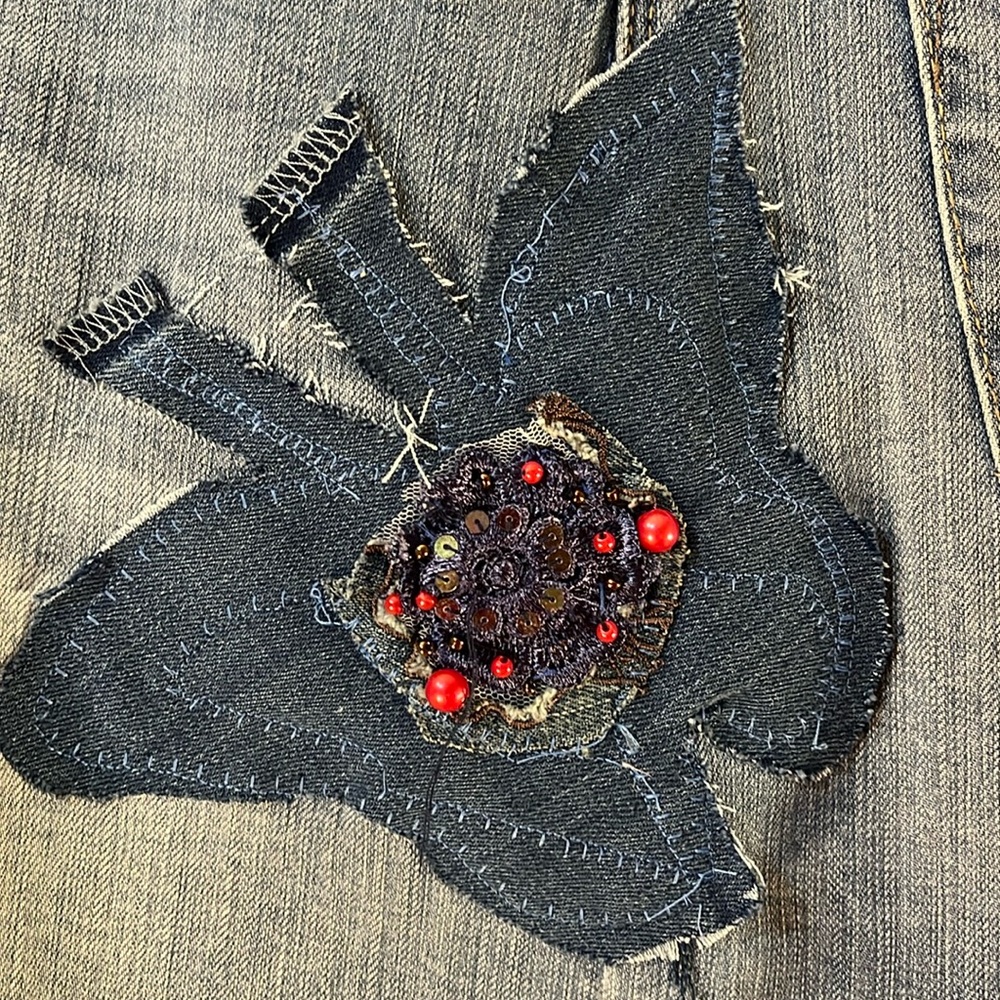 Upcycled Astor denim jean shorts